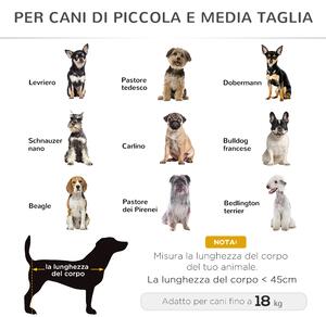 PawHut Brandina per Cani di Taglia Piccola e Media Rialzata in Acciaio e Tessuto Traspirante, 111x65.5x19cm, Nero