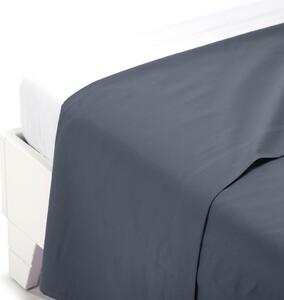Lenzuolo Superiore Singolo Grigio Cotone Tinta Unita Caleffi, In Cotone Caleffi