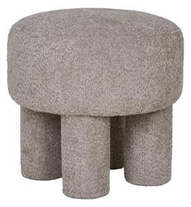 Sgabello grigio chiaro in tessuto bouclé Perth - House Nordic