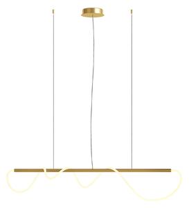Lampadario A Sospensione Moderno Tau Alluminio Oro 1 Luce Led 30W