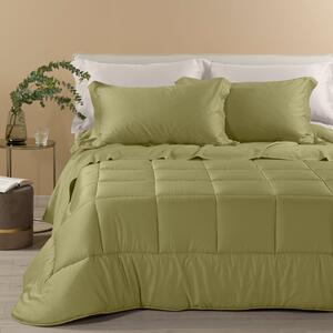 Trapunta Matrimoniale Green Raso Dreaming, In Raso Di Cotone Caleffi