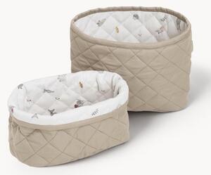 Set di 2 cestini in cotone organico Fawn
