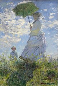 Posters, Stampe Donna con ombrellino - Madame Monet e suo figlio