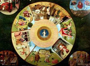 Riproduzione Tabletop of the Seven Deadly Sins and the Four Last Things, Hieronymus Bosch