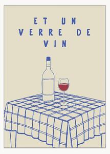 Poster Et Un Verre de Vin