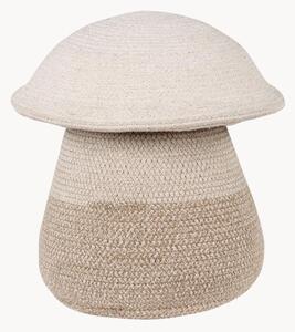 Cesto fatto a mano con coperchio Fungo, alt. 38 cm