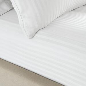 Lenzuolo con angoli bianco in tessuto damascato 150x200 cm Satin Stripe – Catherine Lansfield