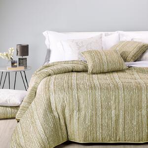 Trapunta Leggerissima In Raso Jacquard Swing Matrimoniale Dreaming Tinta Unita Oro Caleffi