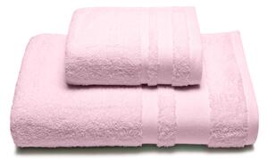 Asciugamano Con Ospite In Cotone Soft Standard Spugnissima Tinta Unita Corallo Caleffi