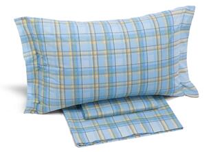 Completo Lenzuola In Cotone Oxford Matrimoniale Caleffi Non Specificato Azzurro Caleffi