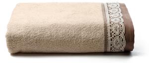 Telo Bagno In Cotone Sofy CM. 100x150 Primanatura Tinta Unita Panna Caleffi