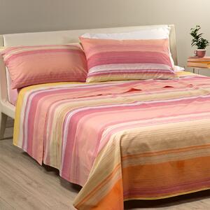 Lenzuola Copriletto In Cotone Rainbow Light Singolo Caleffi Home Moderno Arancio Caleffi