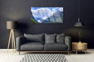 Quadro vetro Paesaggio di montagna 100x50 cm