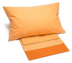 Lenzuola Copriletto In Cotone Bikolor Singolo Caleffi Tinta Unita Arancio Caleffi