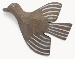 Gancio da parete fatto a mano in legno di pioppo Lola Bird
