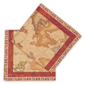 Tovagliolo Geo Classic Red Alviero Martini 1a Classe, In Cotone Caleffi