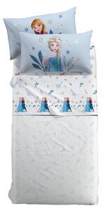 Completo Lenzuola Singolo Frozen Elsa&anna Warner Bros Baby, In Cotone Caleffi