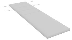 Outsunny Cuscino per Sdraio e Lettino Prendisole in Tessuto con Lacci di Fissaggio, Grigio Chiaro|Aosom