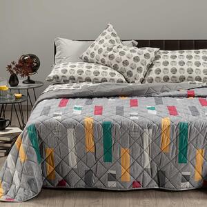 Copriletto Trapuntato Singolo Grigio Denim New Generation, In Cotone Caleffi
