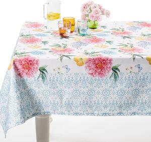 Tovaglia Da Cucina In Cotone Peonie CM. 150X240 Caleffi Floreale Caleffi