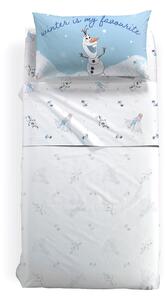 Completo Lenzuola Singolo Frozen Winter Warner Bros Baby, In Cotone Caleffi