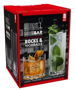 Riedel Rock & Highball Bicchieri Bibita Set 8 Pz In Vetro Cristallino
