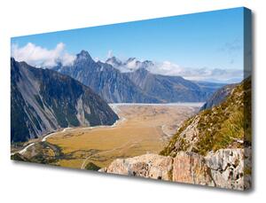Quadro su tela Montagne, paesaggio della valle 100x50 cm
