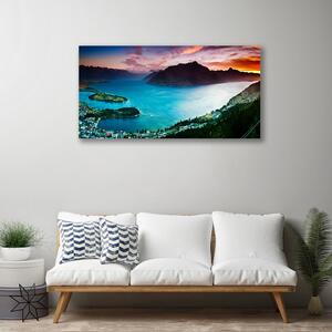 Quadro su tela Paesaggio di montagna della penisola 100x50 cm