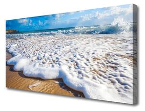 Foto quadro su tela Spiaggia. Mare. Sabbia. Natura 100x50 cm