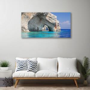 Quadro su tela Paesaggio dell'acqua del lago di mare 100x50 cm