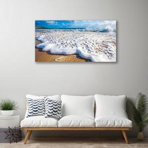 Foto quadro su tela Spiaggia. Mare. Sabbia. Natura 100x50 cm