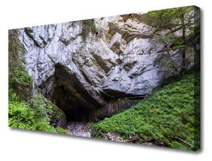 Quadro stampa su tela Grotta di montagna della natura 100x50 cm