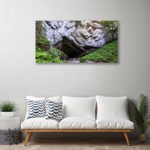 Quadro stampa su tela Grotta di montagna della natura 100x50 cm