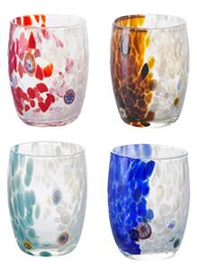 Capri Bicchiere Acqua 36,5 Cl Set 4 Pz In Vetro Multicolore