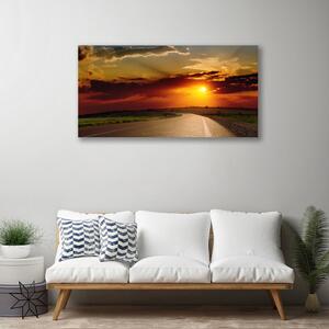 Foto quadro su tela Paesaggio della strada orientale 100x50 cm