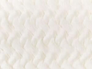Set di 2 cuscini quadrati con motivo rilievo di colore bianco 45 x 45 cm eleganti Beliani
