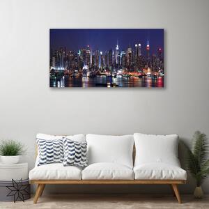 Foto quadro su tela Case di città dei grattacieli 100x50 cm