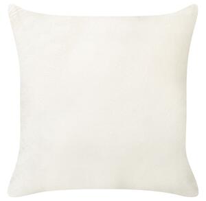 Set di 2 cuscini quadrati con motivo rilievo di colore bianco 45 x 45 cm eleganti Beliani