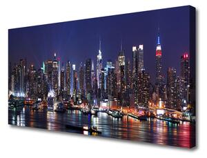 Foto quadro su tela Case di città dei grattacieli 100x50 cm