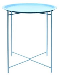 Tavolo da giardino pieghevole in acciaio di colore turchese , 46 x 46 x 52 cm - Esschert Design
