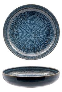 Mesa Ceramics Okeanos Piatto Fondo 22 Cm Set 4 Pz In Stoneware Blu