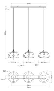 Globo 15743-3H - Lampadario a sospensione con filo JELLA 3xE14/40W/230V