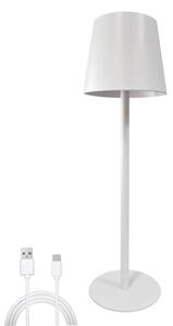 Lampada da tavolo LED dimmerabile touch 5W 5V USB 1200 mAh bianca