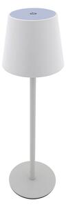 Lampada da tavolo LED dimmerabile touch 5W 5V USB 1200 mAh bianca