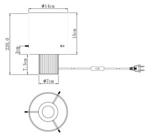 Globo 15904TS - Lampada da tavolo TULIVAR 1xE27/40W/230V