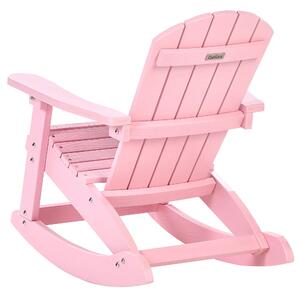 Sedia a dondolo da giardino in plastica rosa chiaro per bambini resistente agli agenti atmosferici in stile moderno Beliani