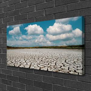 Quadro su tela Paesaggio del fiume secco 100x50 cm