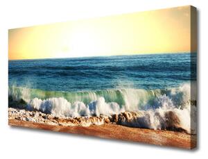 Foto quadro su tela Paesaggio della spiaggia dell'oceano 100x50 cm
