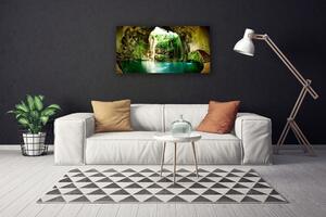 Quadro su tela Paesaggio della cascata 100x50 cm