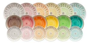 Tognana Louise Cape Town Set Piatti Tavola 18 Pz In Ceramica Multicolor
